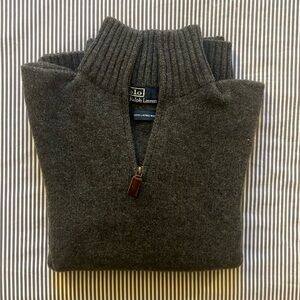 Polo by Ralph Lauren Men’s Small Lambs Wool Zip Sweater